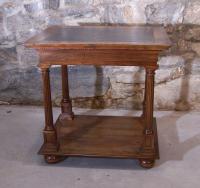 19th century classical center table with slate top