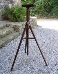 Antique walnut adjustable telescope stand c1880