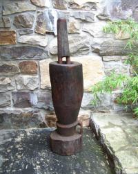 Antique African tribal mortar and pestle