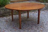 Large round country cherry dining table