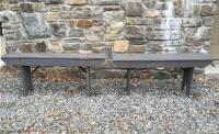 Pair of artisan hand made hickory benches