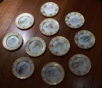 Royal Doulton set of 11 hand painted English porcelain plates