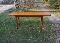 Handmade pine sofa table with single board top