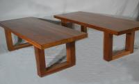 Pair of 1953 Louis I Kahn walnut benches