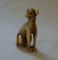 Antique 19th century Japanese Akita dog netsuke