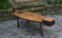 Early American blacksmith bellows coffee table c1800
