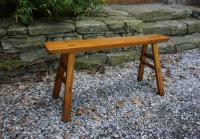 Antique 19th c Chinese splay leg bench