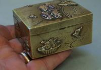 Japanese Meiji mixed metal stamp box c1880