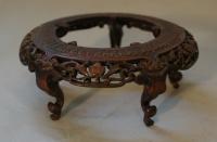 Antique Chinese hand carved wood pedestal c1800