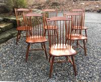 Set of 6 Tom Seely cherry Wellesley chairs