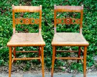 Antique American Curly maple country Sheraton Chairs