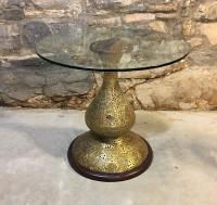 Antique Indian pierced brass table