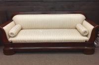 American Empire sleigh side mahogany sofa c1840