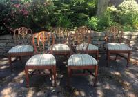 Antique Sheraton shield back style dining chairs c1880