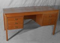 Danish teak Mid Century Modern flat top desk c1960