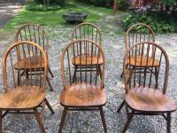 Vintage Boling oak kitchen Windsor chairs