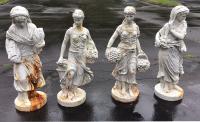 Antique cast iron garden statue group