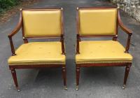 G Fox pair of arm chairs in Regency style