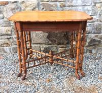 Horner bamboo and maple table c1880