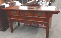 Chinese elm 3 drawer coffer in Classic Ming style c1900
