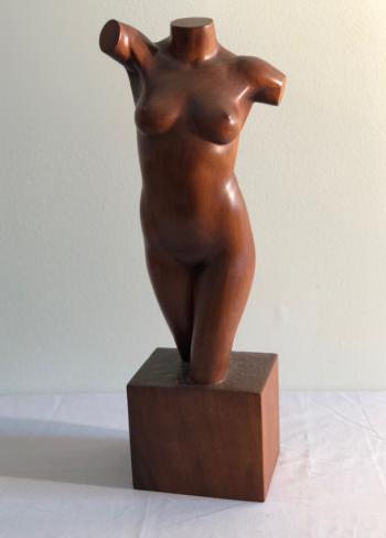 Image of Sculpture in walnut by Norman Legassie 1991