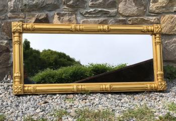 Image of French Empire gold leaf mirror c1840