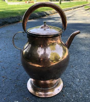 Image of 18thc French copper aiguiere water jug