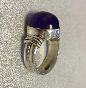 Image of Vintage amethyst silver ring  c1930