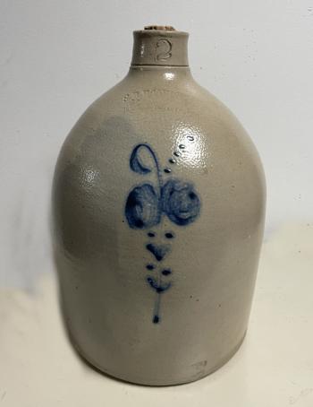 Image of Stoneware jug Bosworth Hartford CT c1880