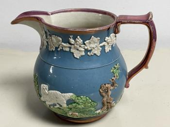 Image of Wood and Caldwell Staffordshire luster ware pitcher