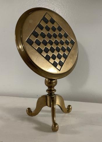 Image of 18th c English brass candle reflector