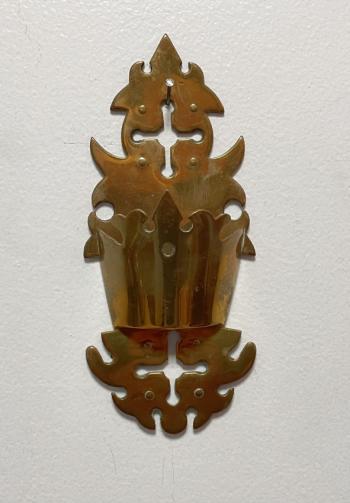 Image of 18thc English brass wall pocket