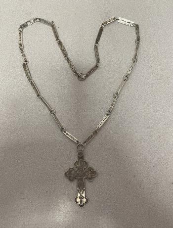 Image of Vintage Navajo sterling silver cross pendant