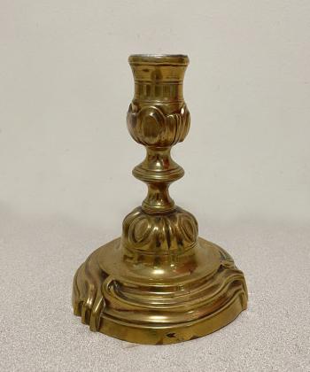 Image of 18thc English brass candlestick