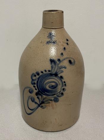 Image of Stoneware 19thc jug by J S Taft Keene NH
