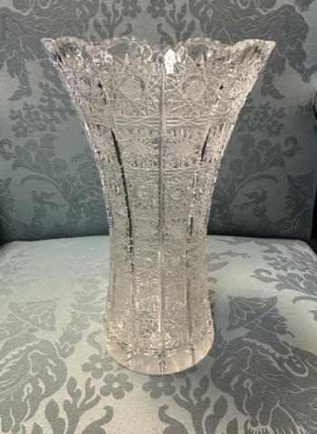 Image of Brilliant cut glass vase c1900