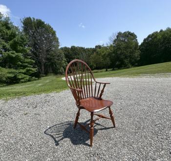 Image of Warren Chair Works Windsor arm chair with saddle seat