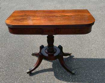 Image of English Regency mahogany card table