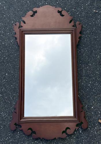 Image of Vintage Eldred Wheeler cherry Queen Anne mirror