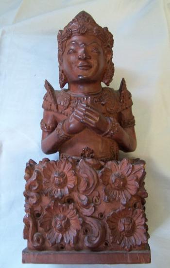 Image of Southeast Asian hand carved wood figure c1900