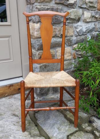 Image of Queen Anne maple side chair New England c1720